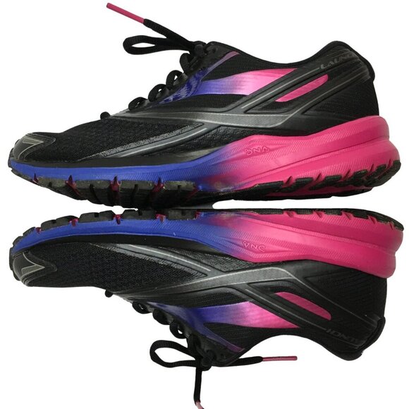 Brooks Launch 4 Women's Running Shoes Size 8.5 Sneakers Black Pink Blue Mesh - Picture 5 of 9